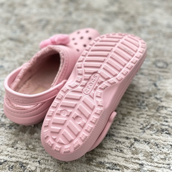 Crocs x DISNEY Piglet Pink Minnie Mouse Faux Fur Lined Clogs Women’s Size 11 - Picture 7 of 10
